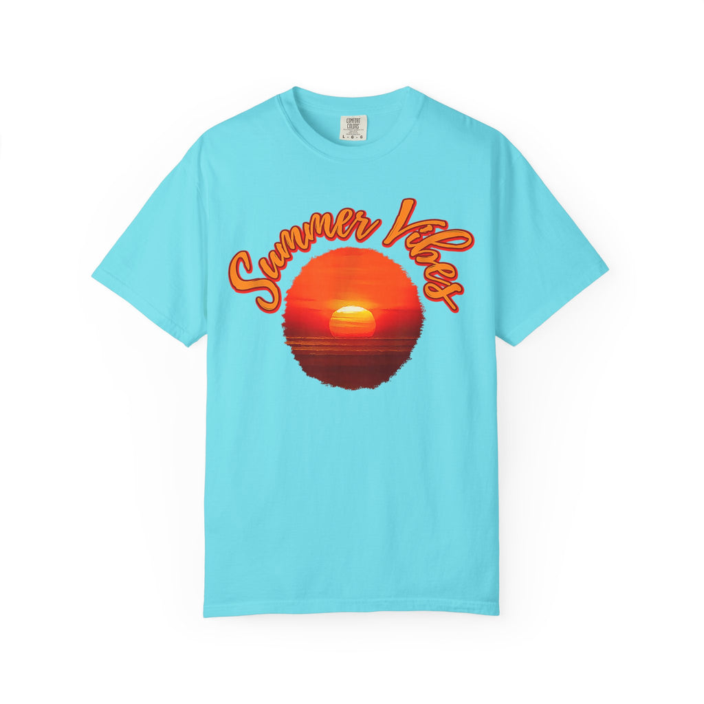 Sunset 'Summer Vibes' T-Shirt — Retro Beach Graphic Tee