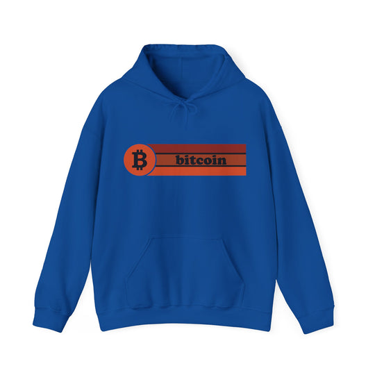 BraggerSwine Unisex Heavy Blend™ Hooded Sweatshirt  - Retro Bitcoin