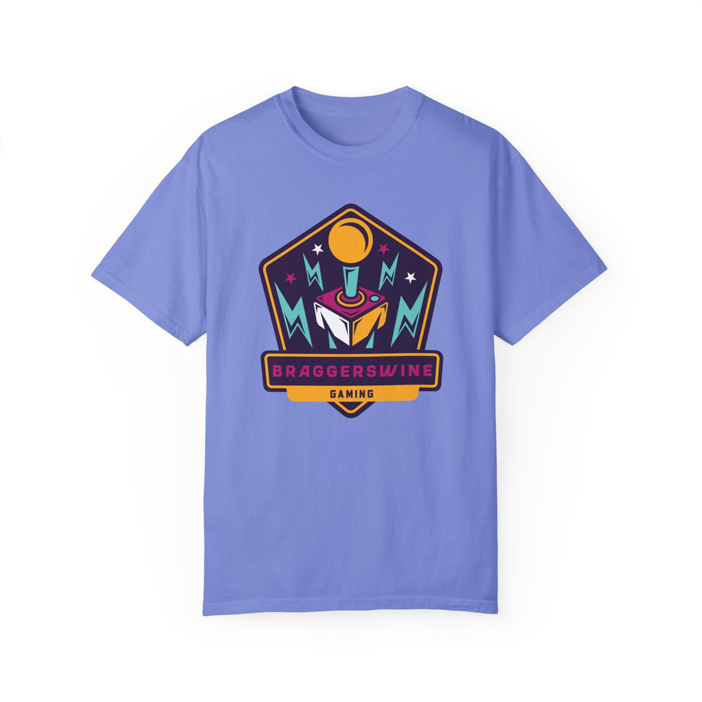BraggerSwine Unisex Garment-Dyed T-Shirt - BraggerSwine Retro Joystick