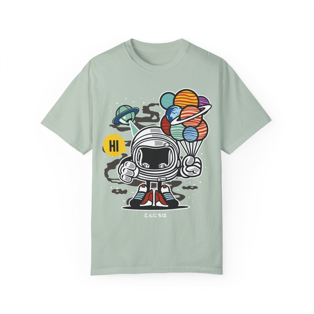 BraggerSwine Unisex Garment-Dyed T-Shirt - Alien World Balloons
