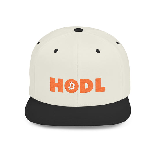 HODL Snapback Hat — Flat Bill Crypto Cap