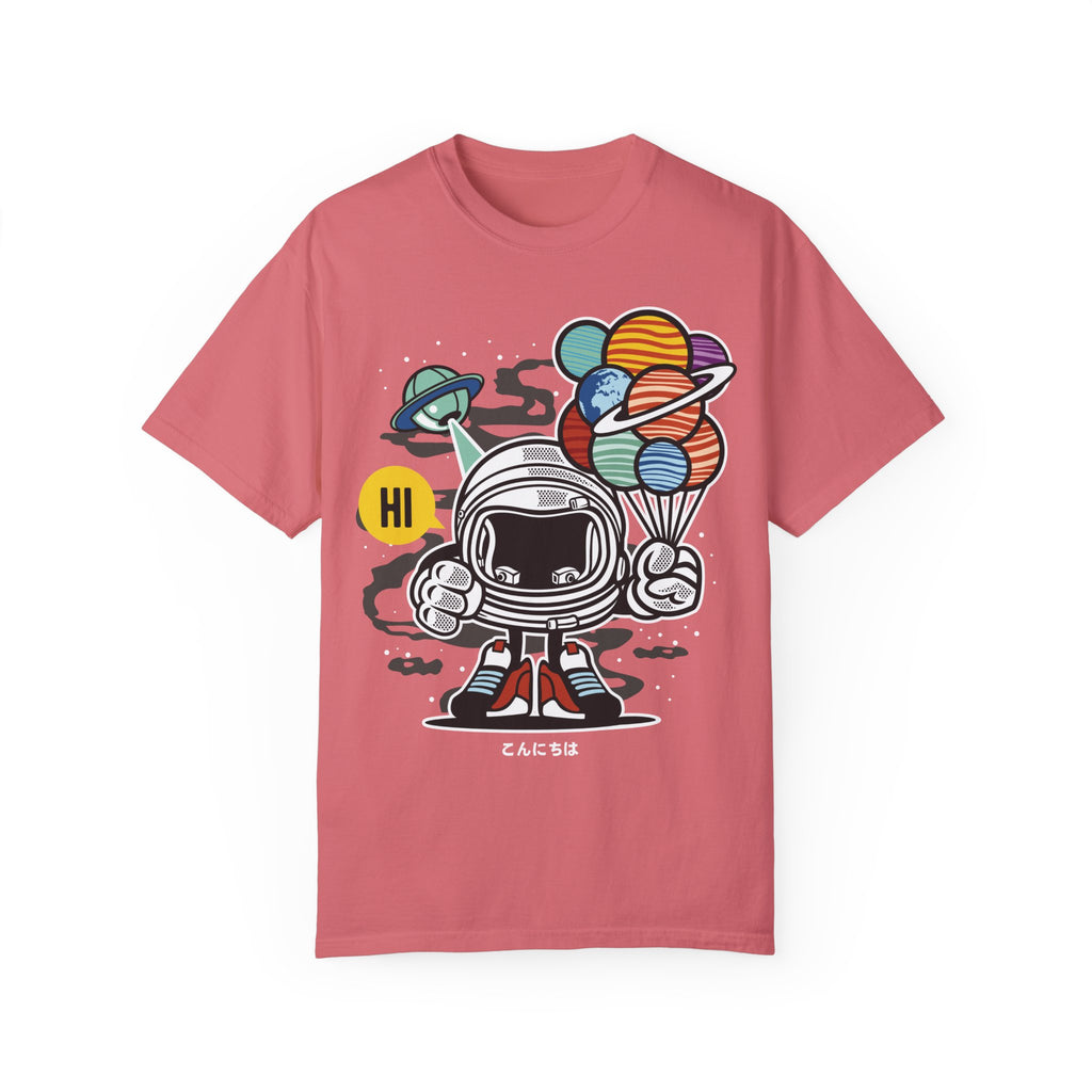 BraggerSwine Unisex Garment-Dyed T-Shirt - Alien World Balloons