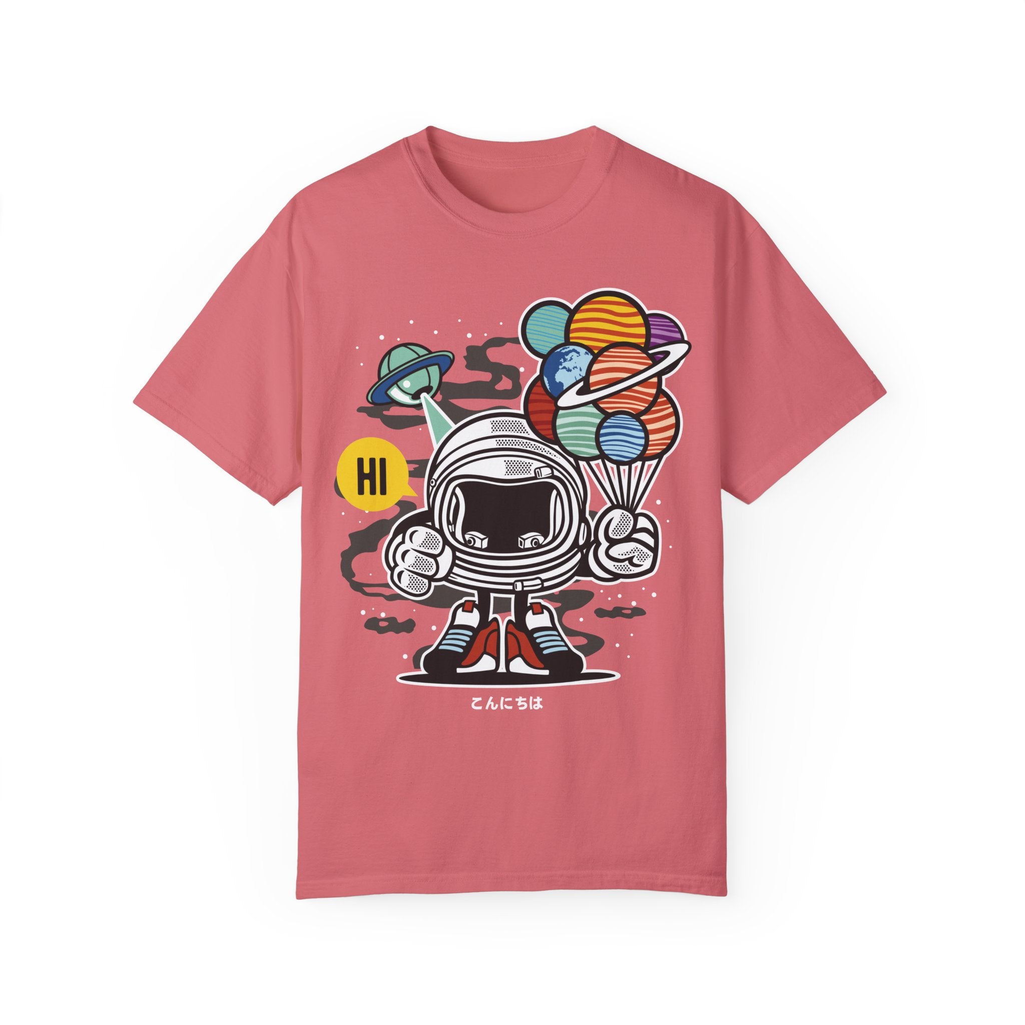 BraggerSwine Unisex Garment-Dyed T-Shirt - Alien World Balloons