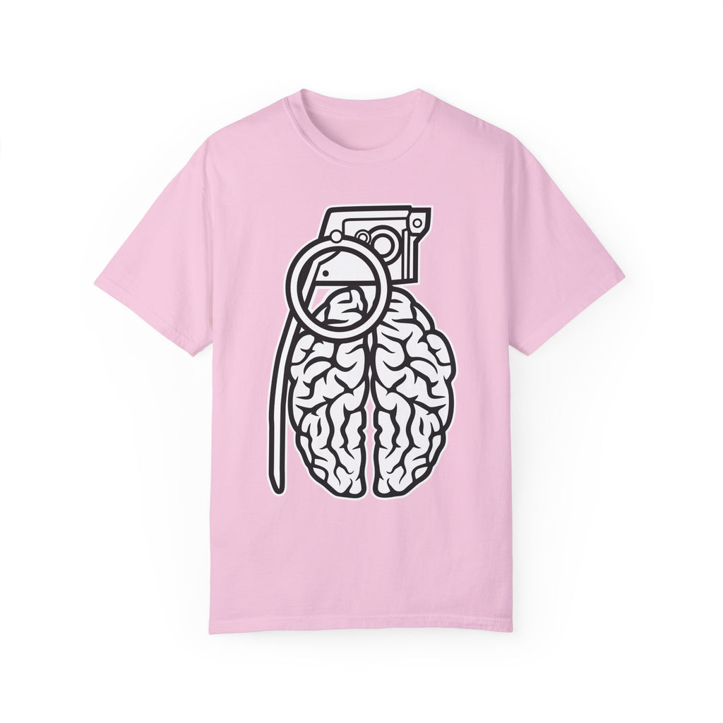 BraggerSwine Unisex Garment-Dyed T-Shirt - Grenade Brain