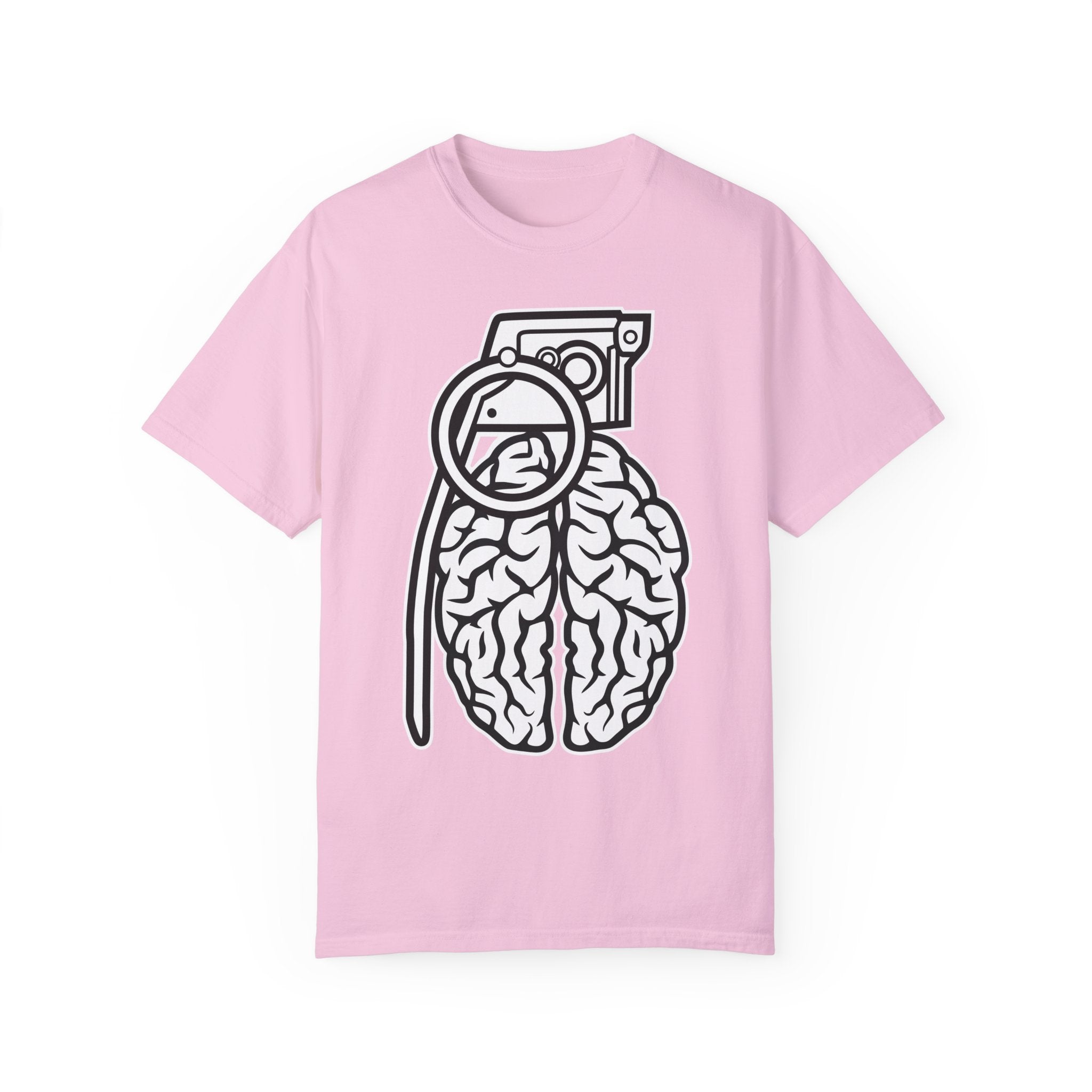 BraggerSwine Unisex Garment-Dyed T-Shirt - Grenade Brain
