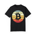 BraggerSwine Unisex Garment-Dyed T-Shirt - Bitcoin Vintage Sunset