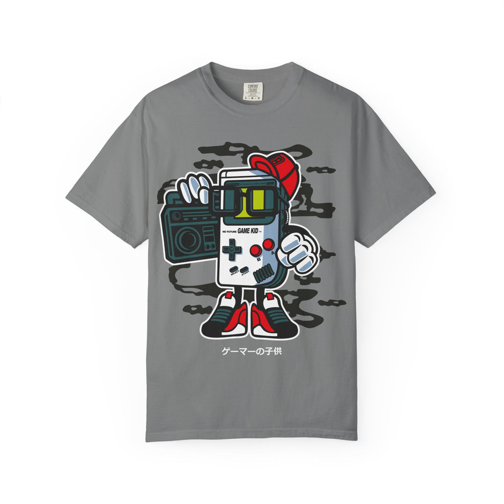 Retro Game Kid Character T-Shirt — Vintage Gamer Graphic Tee