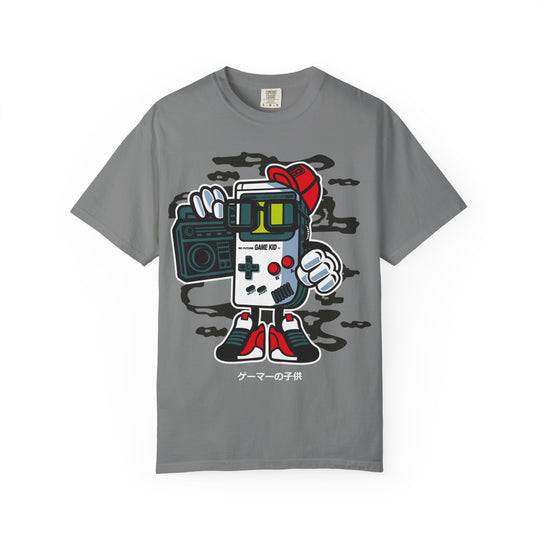 Retro Game Kid Character T-Shirt — Vintage Gamer Graphic Tee
