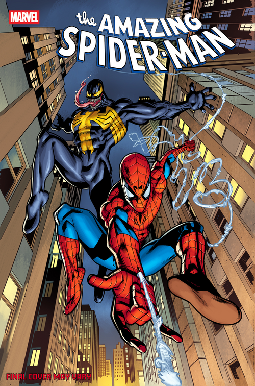 Comic book cover featuring Spider-Man and Black Panther in a cityscape.
