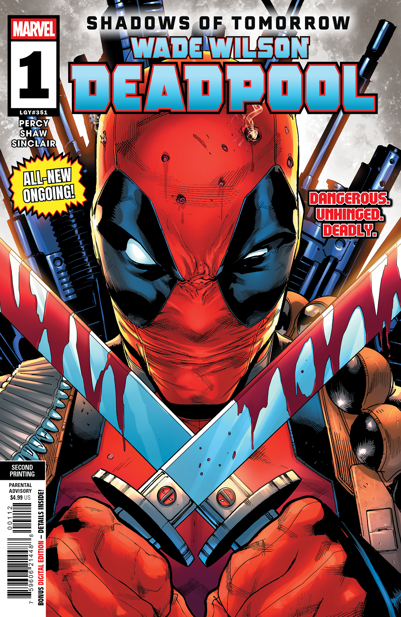 Wade Wilson: Deadpool #1 Geoff Shaw 2nd Printing Variant | Marvel Comics Merc With a Mouth Solo Debut
