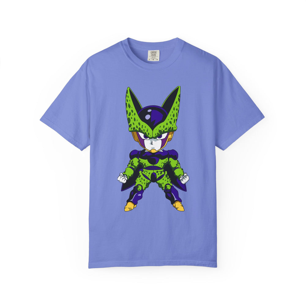 Anime Villain Graphic T-Shirt — Retro Green Character Design