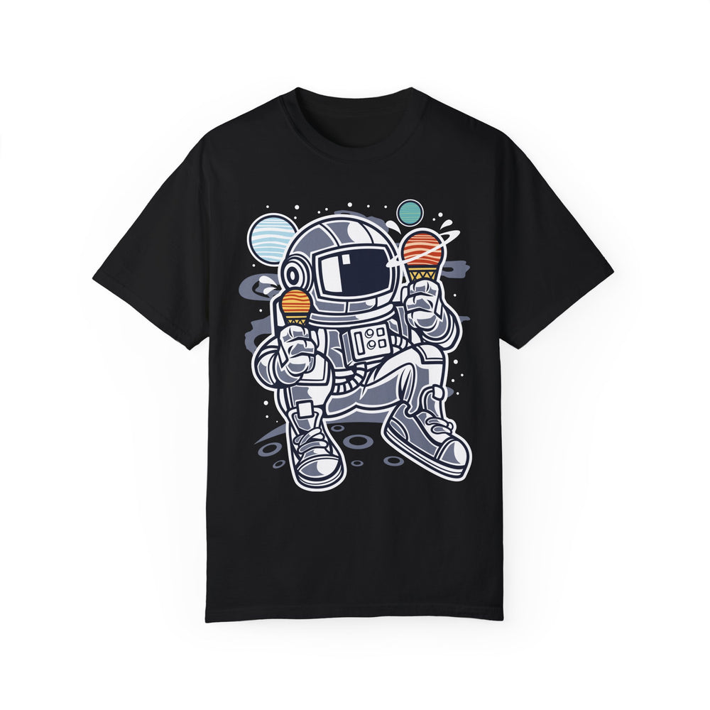 BraggerSwine Unisex Garment-Dyed T-Shirt -Astronaut Ice Cream