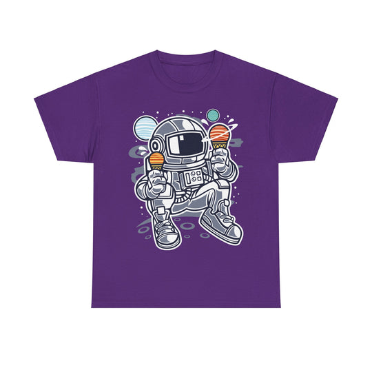 Astronaut Ice Cream Unisex Heavy Cotton Tee