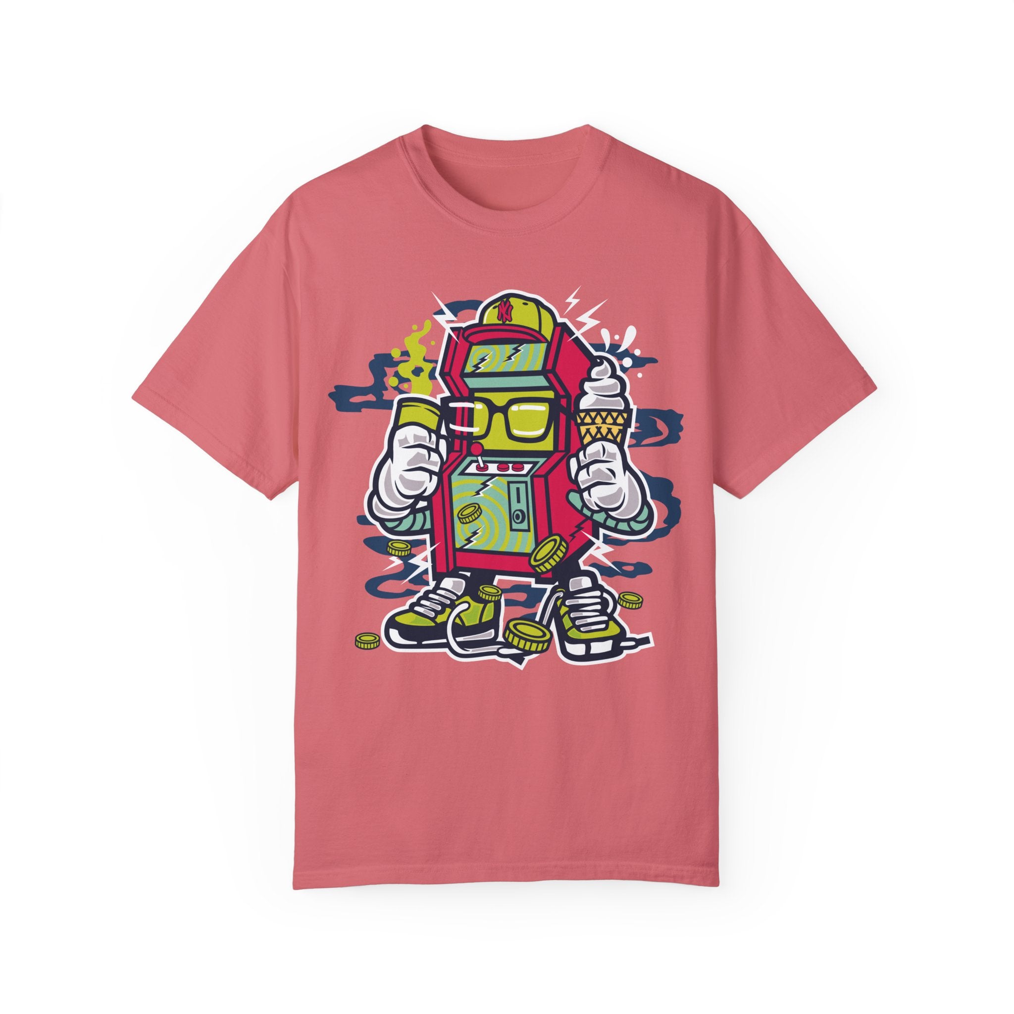 BraggerSwine Unisex Garment-Dyed T-Shirt - Video Game Machine