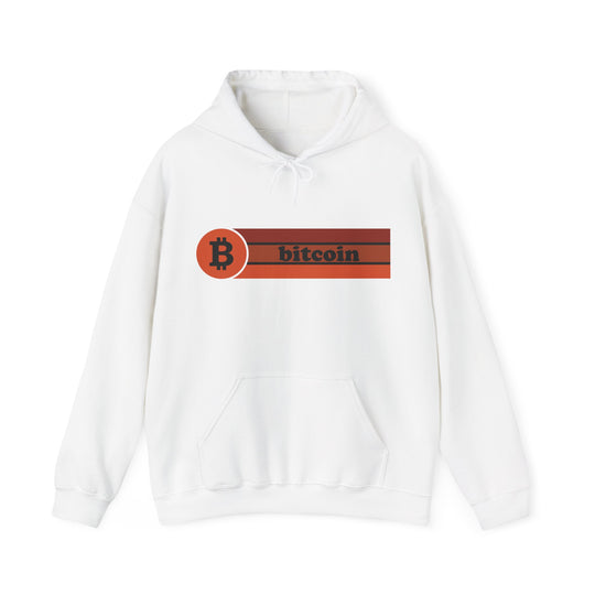 BraggerSwine Unisex Heavy Blend™ Hooded Sweatshirt  - Retro Bitcoin