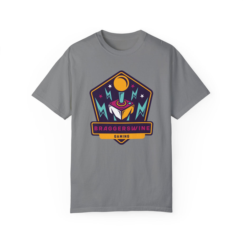 BraggerSwine Unisex Garment-Dyed T-Shirt - BraggerSwine Retro Joystick