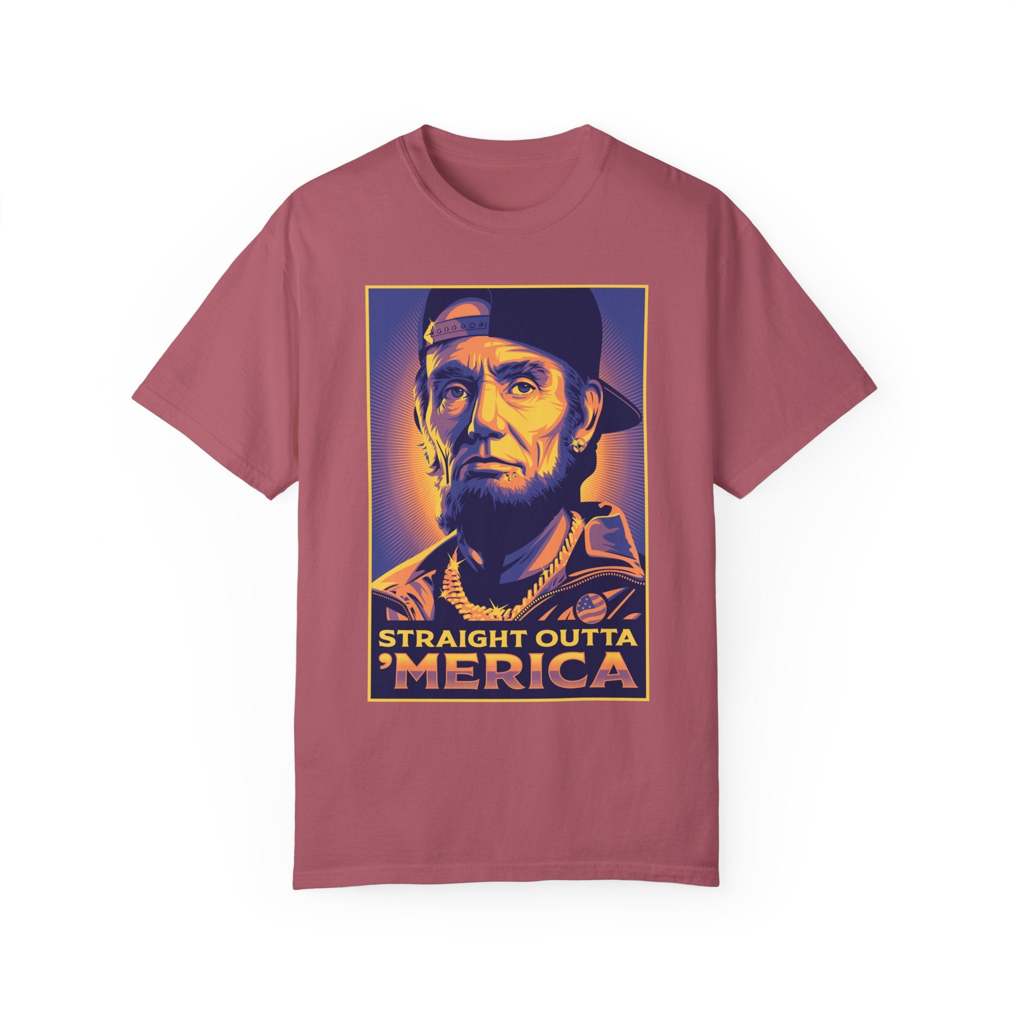 BraggerSwine Unisex Garment-Dyed T-Shirt - Straight Outta 'Merica