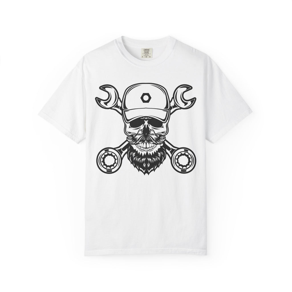 Mechanic Skull & Wrench & Bearing Motorcycle Crew Tee