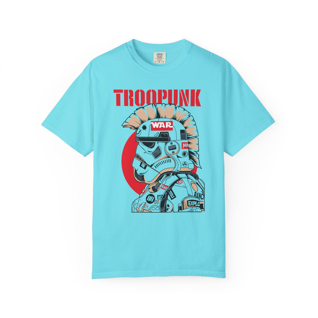Troopunk Stormtrooper Graphic T-Shirt — 'TROOPUNK' Retro War Helmet Tee