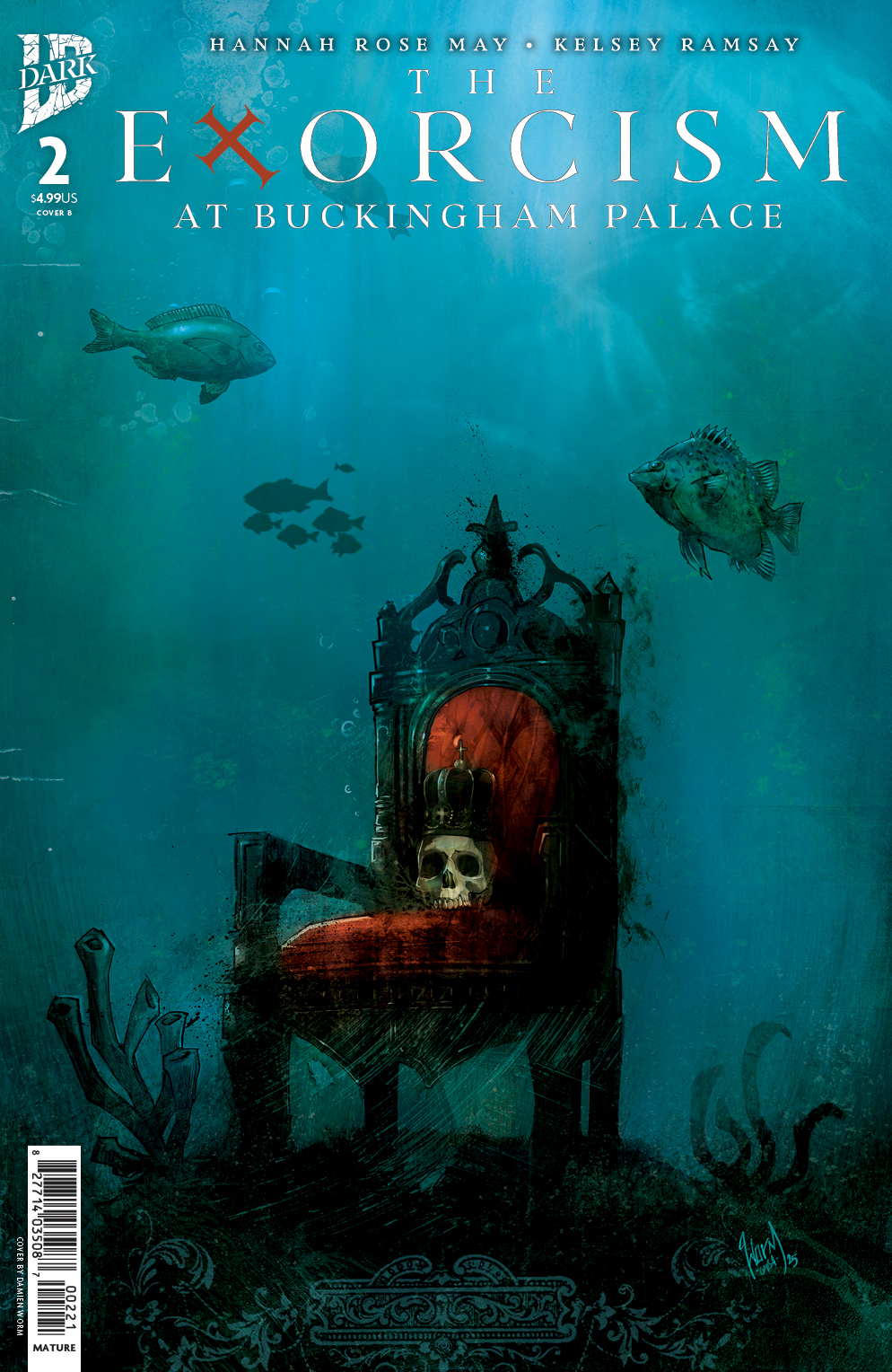 The Exorcism at Buckingham Palace #2 Cover B Damien Worm Variant – IDW Dark