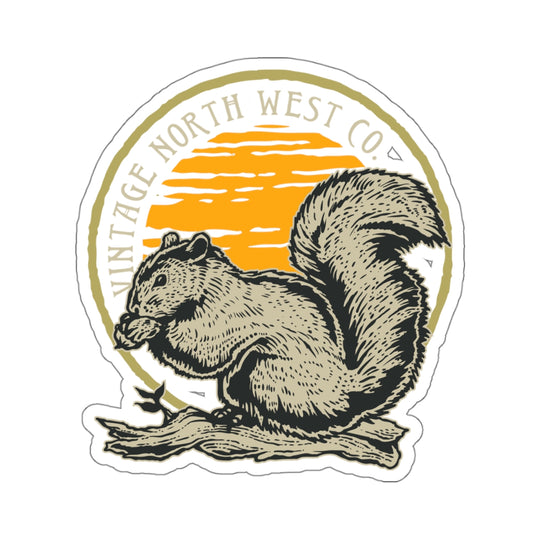 Vintage North West Squirrel co Kiss-Cut Stickers