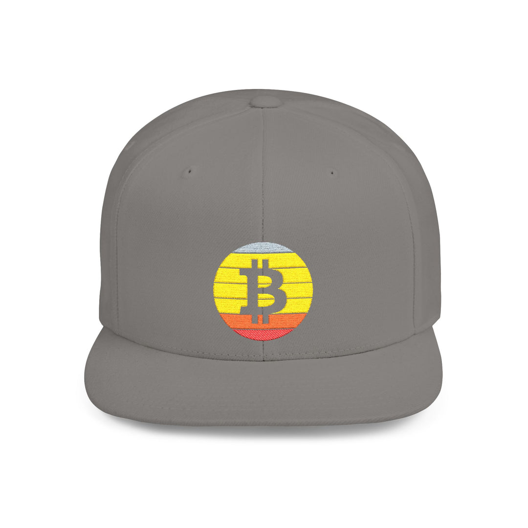 Bitcoin Retro Snapback Hat — Vintage Crypto Logo Flat Bill