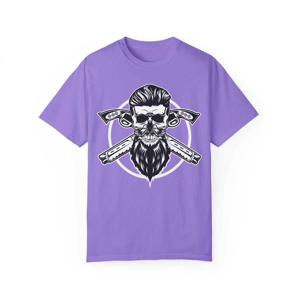 BraggerSwine Unisex Garment-Dyed T-Shirt - Skull Pistols