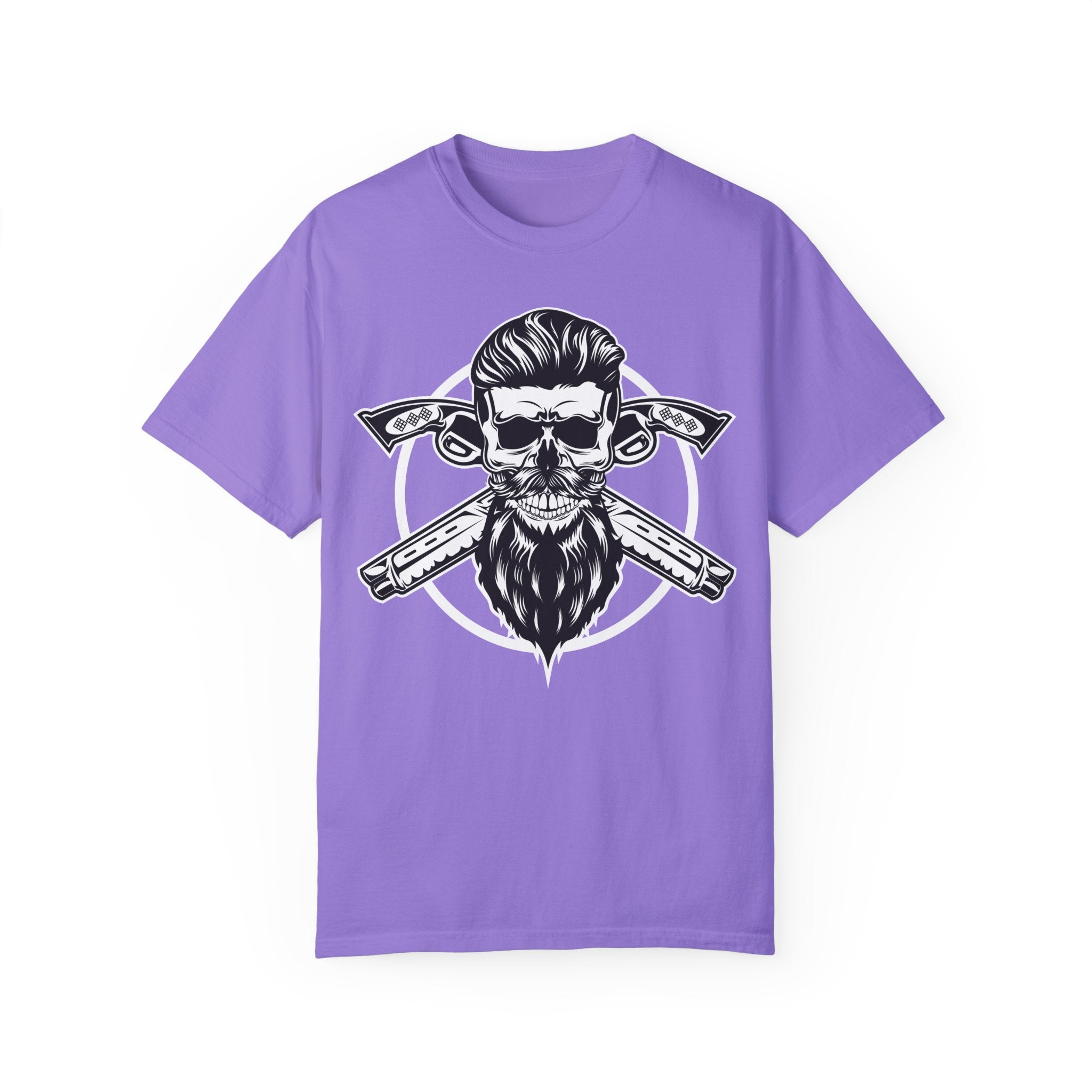 BraggerSwine Unisex Garment-Dyed T-Shirt - Skull Pistols