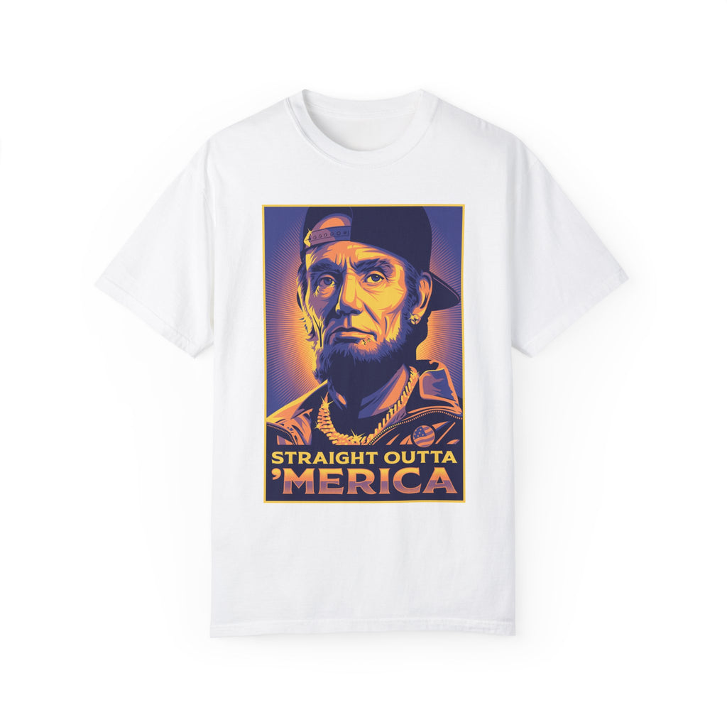 BraggerSwine Unisex Garment-Dyed T-Shirt - Straight Outta 'Merica