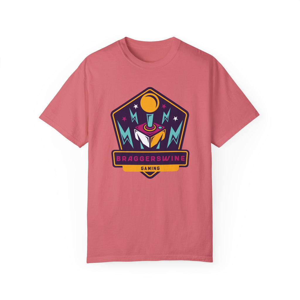 BraggerSwine Unisex Garment-Dyed T-Shirt - BraggerSwine Retro Joystick