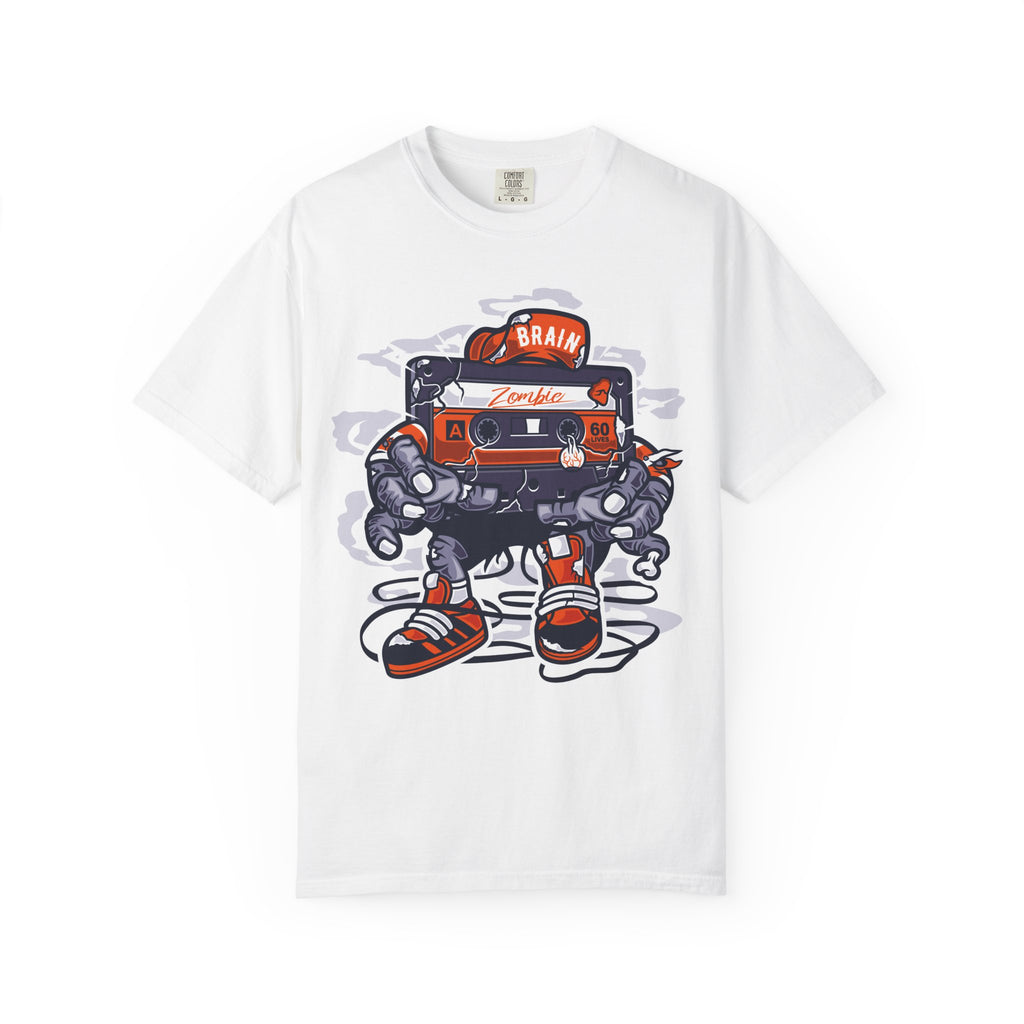 Zombie Cassette Robot Tee — Retro Boombox Graphic T-Shirt