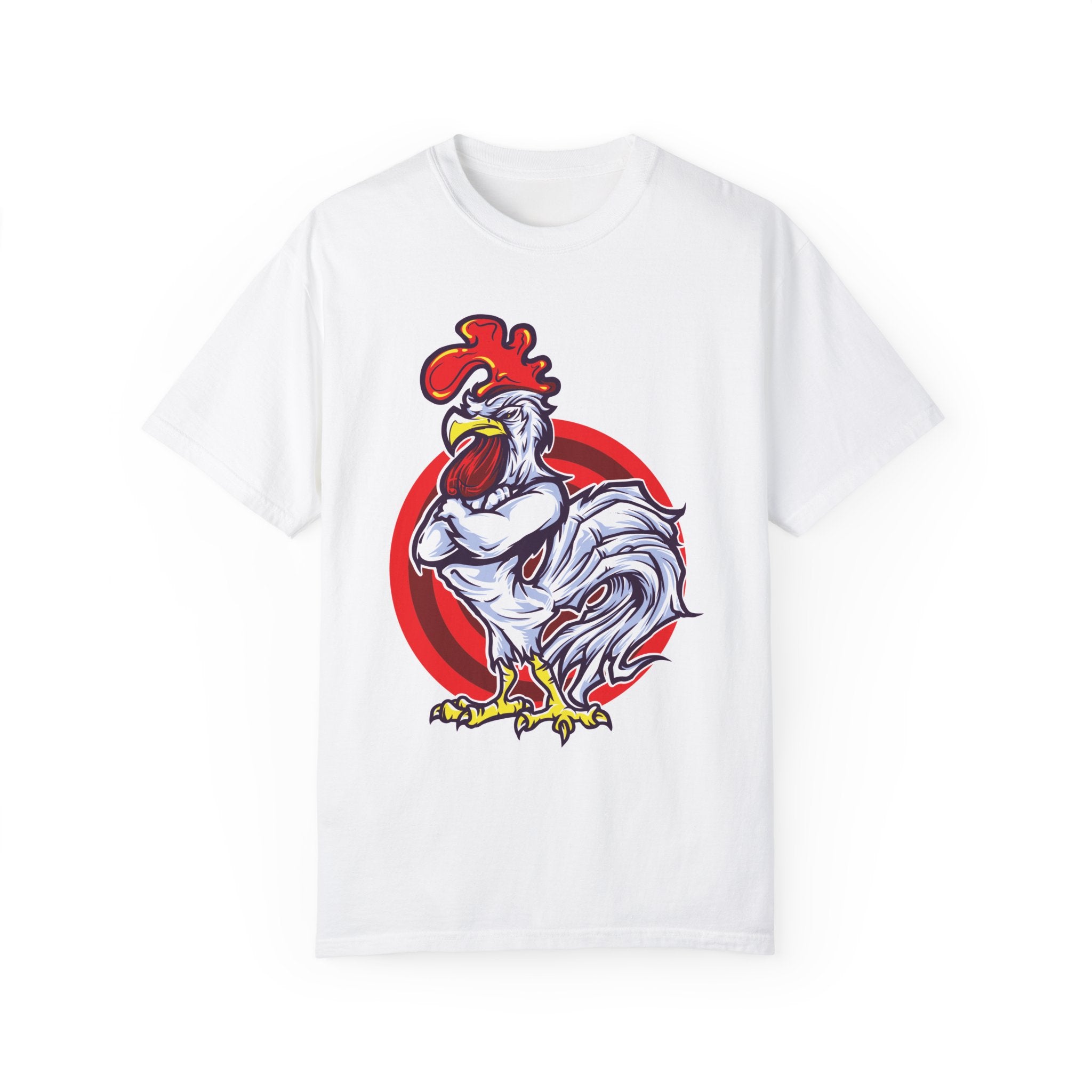 BraggerSwine Unisex Garment-Dyed T-Shirt - Big "Cock" Rooster