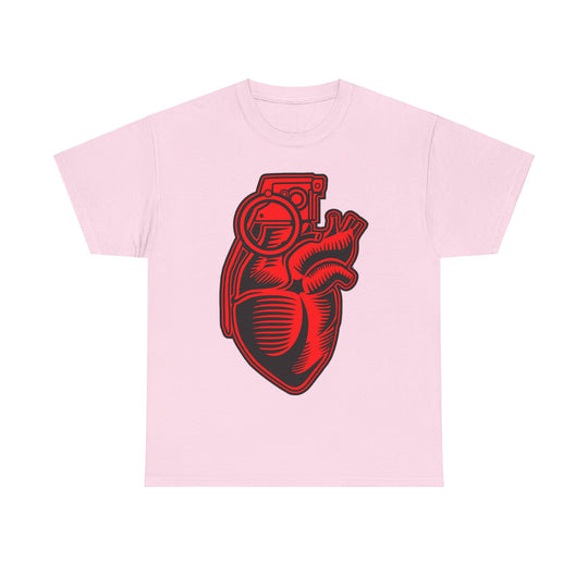 Grenade Heart Unisex Heavy Cotton Tee