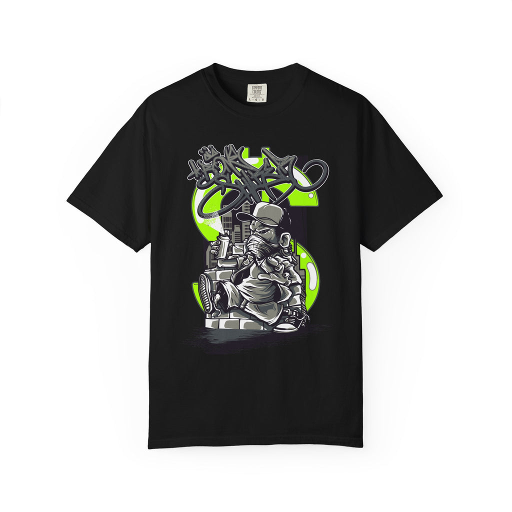 Graffiti DJ T-Shirt – Urban Streetwear Tee with Turntable Artist Graphic