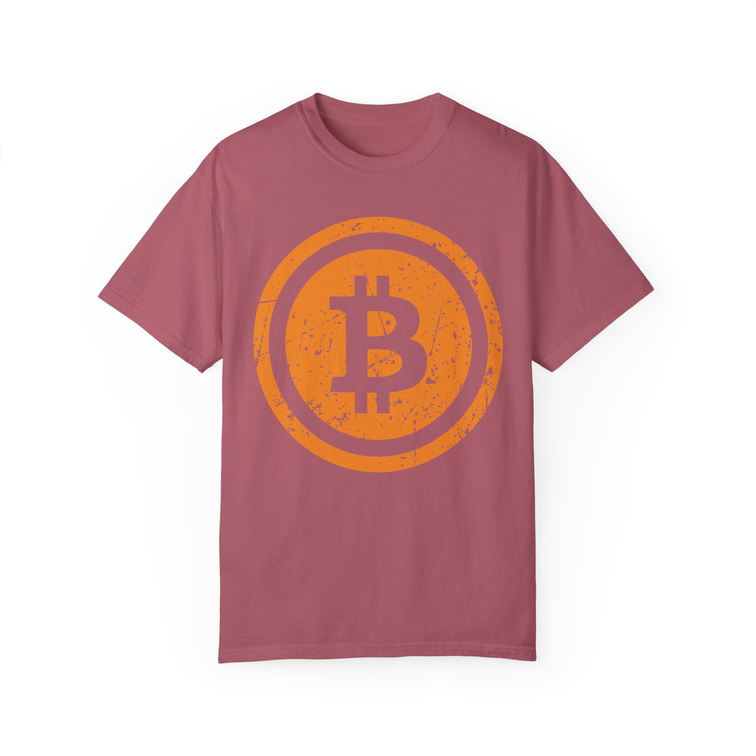 BraggerSwine Unisex Garment-Dyed T-Shirt - Vintage Bitcoin