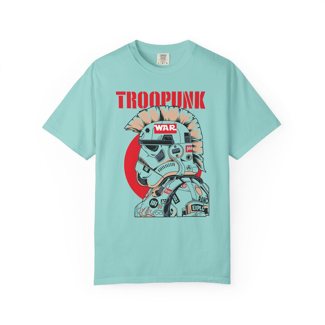 Troopunk Stormtrooper Graphic T-Shirt — 'TROOPUNK' Retro War Helmet Tee