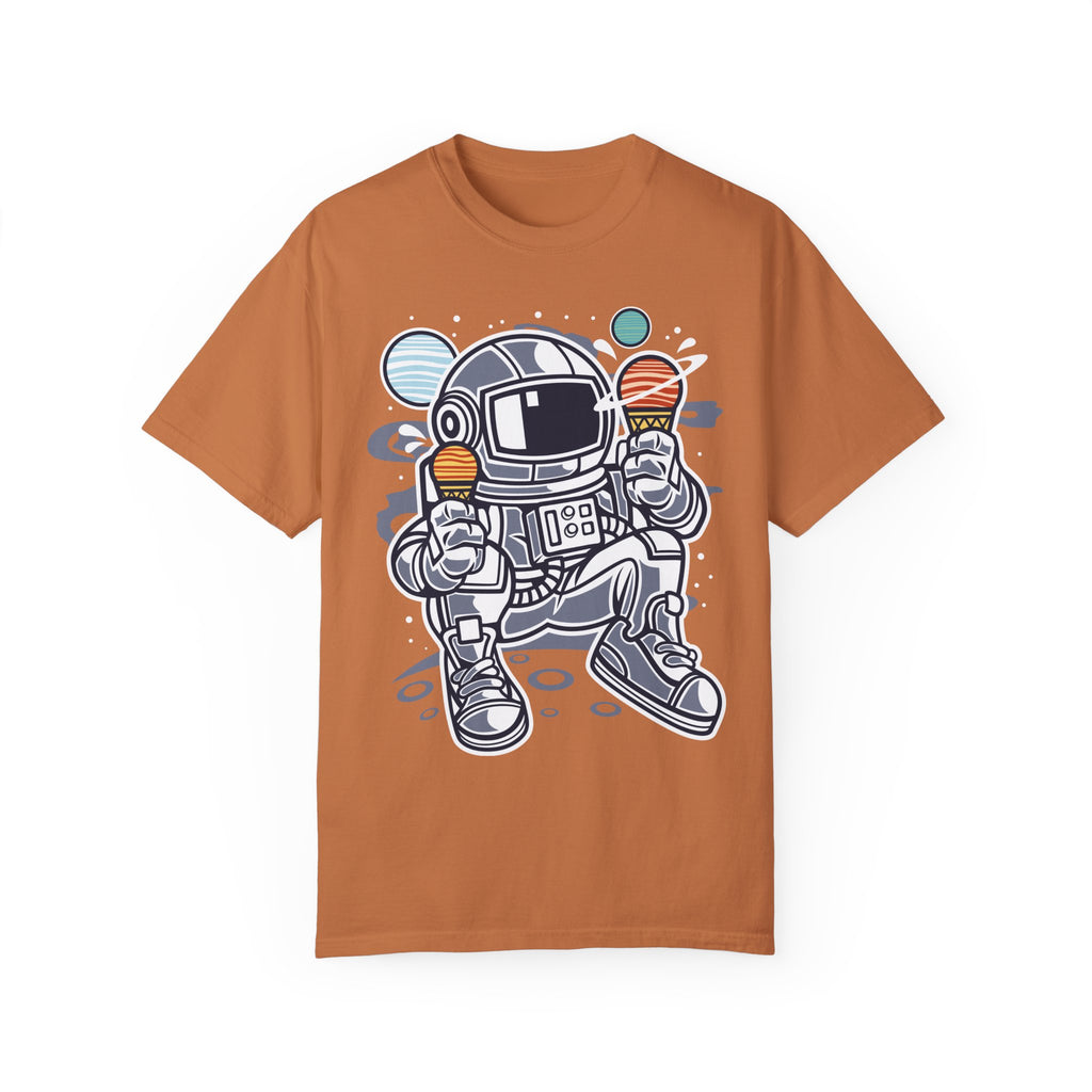 BraggerSwine Unisex Garment-Dyed T-Shirt -Astronaut Ice Cream