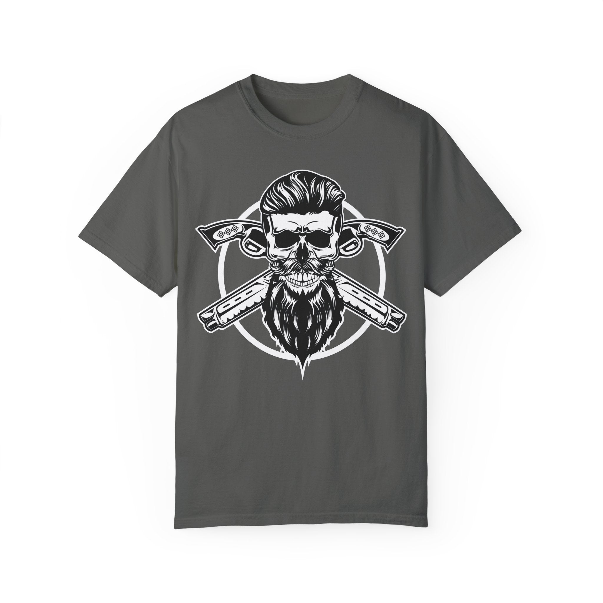 BraggerSwine Unisex Garment-Dyed T-Shirt - Skull Pistols