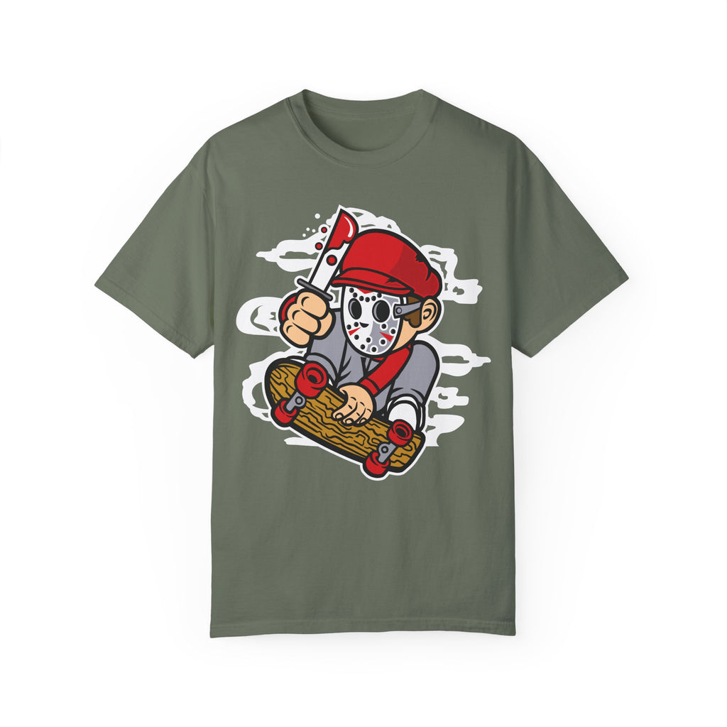BraggerSwine Unisex Garment-Dyed T-Shirt - Serial Killer Skater