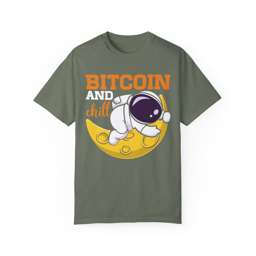BraggerSwine Unisex Garment-Dyed T-Shirt - Bitcoin And Chill