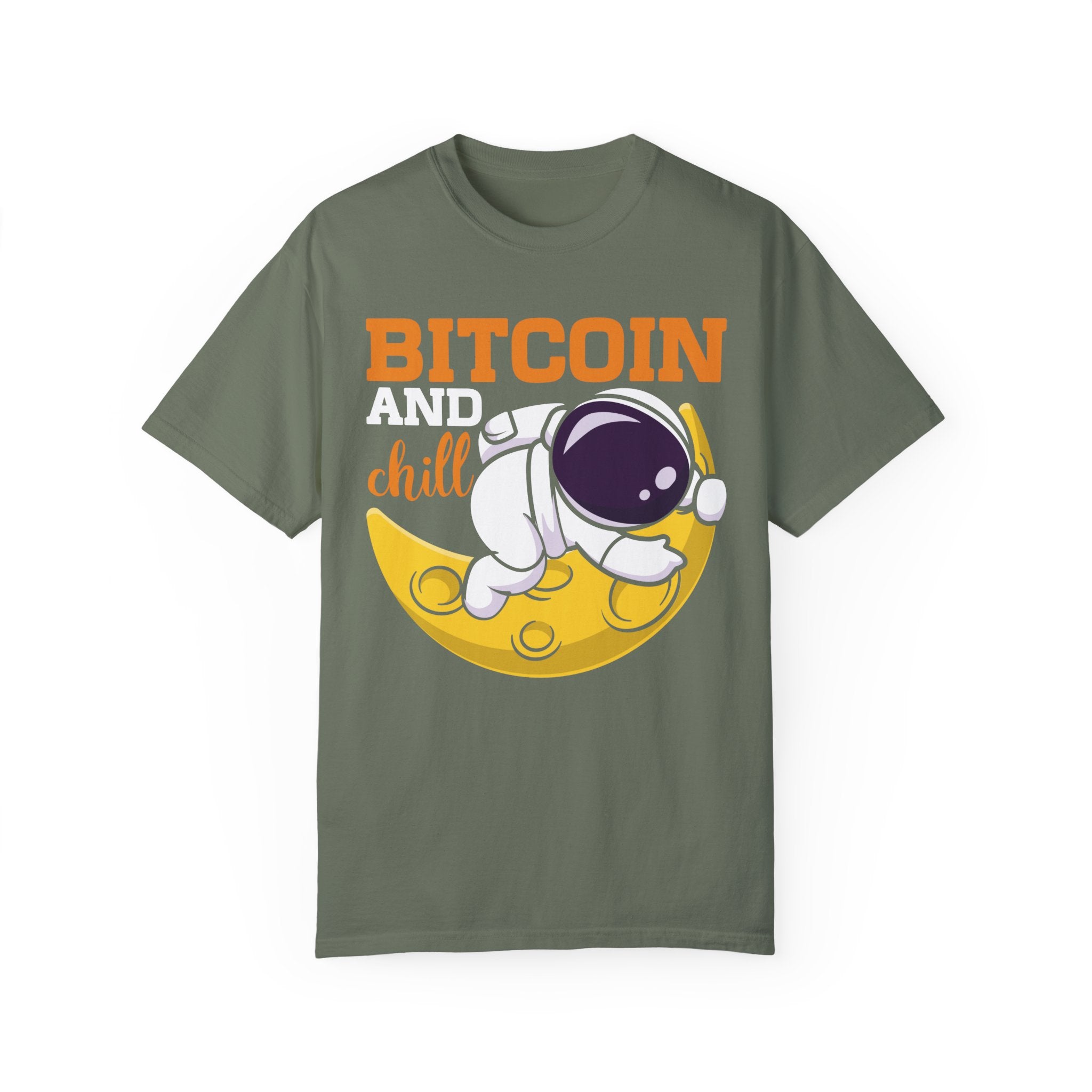 BraggerSwine Unisex Garment-Dyed T-Shirt - Bitcoin And Chill