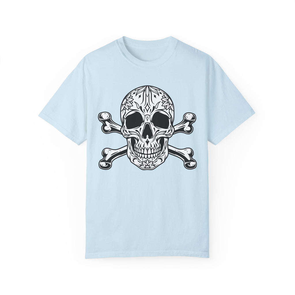 BraggerSwine Unisex Garment-Dyed T-Shirt - Mexican Skull & Bones
