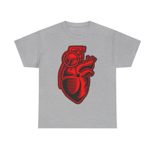 Grenade Heart Unisex Heavy Cotton Tee