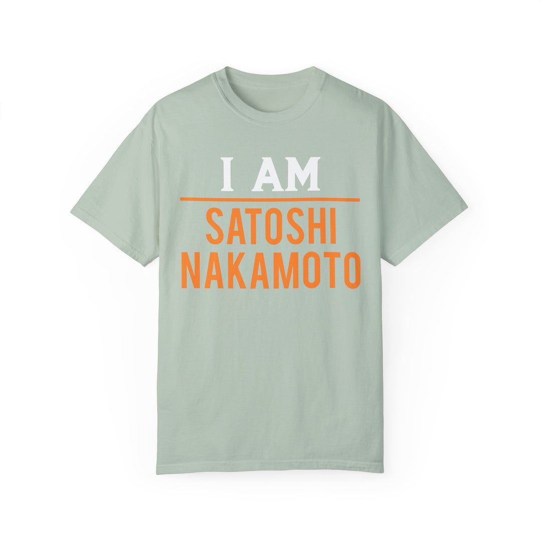 BraggerSwine Unisex Garment-Dyed T-Shirt - I Am Satoshi