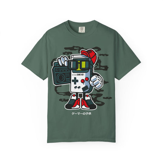 Retro Game Kid Character T-Shirt — Vintage Gamer Graphic Tee