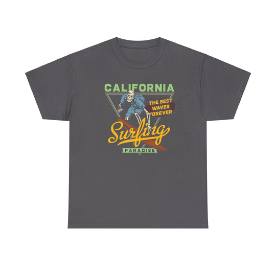 California Surfing Skeleton Unisex Heavy Cotton Tee