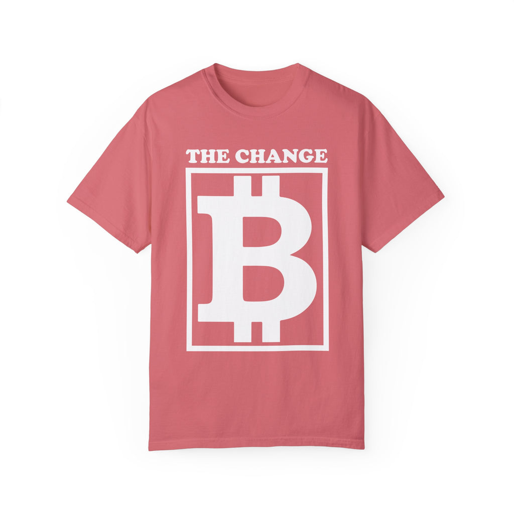 BraggerSwine Unisex Garment-Dyed T-Shirt - The Change Bitcoin