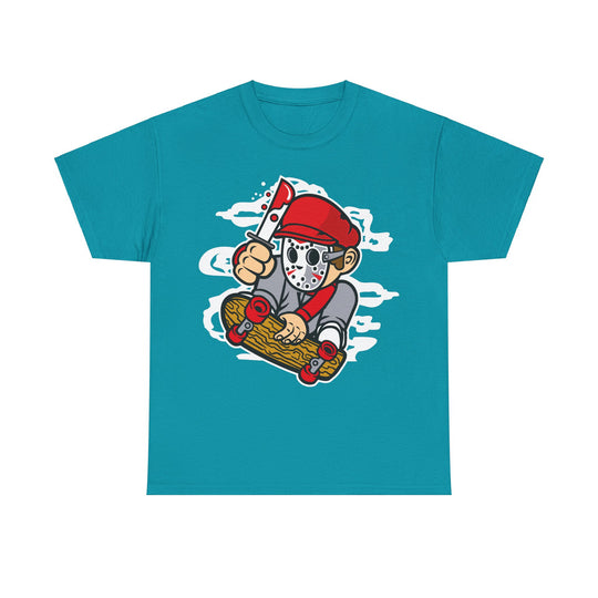 Killer Cartoon Skater Unisex Heavy Cotton Tee