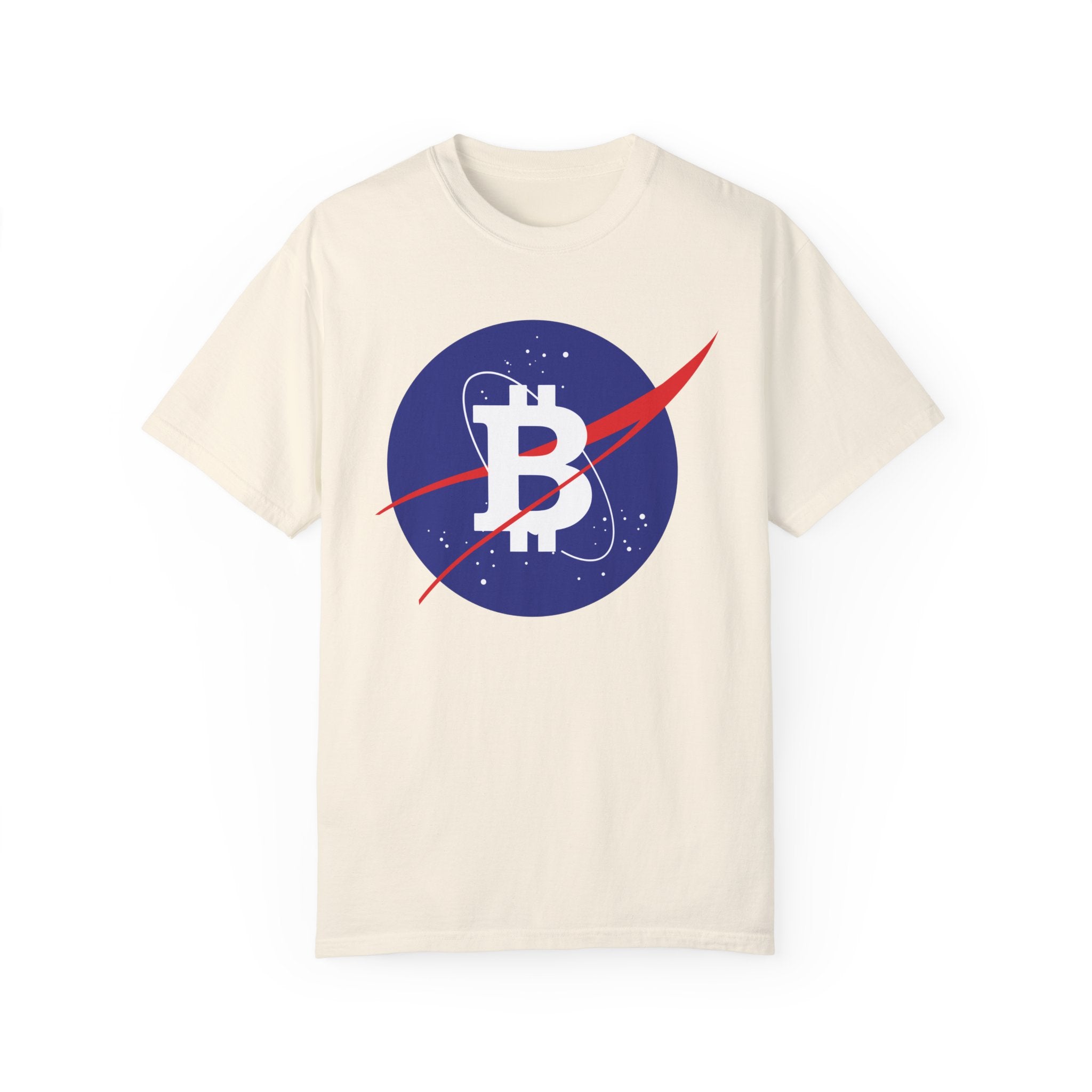 BraggerSwine Unisex Garment-Dyed T-Shirt - Bitcoin Nasa
