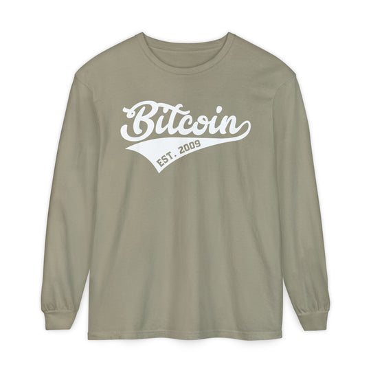 Bitcoin Est. 2009 Long Sleeve Tee — Vintage Crypto Shirt